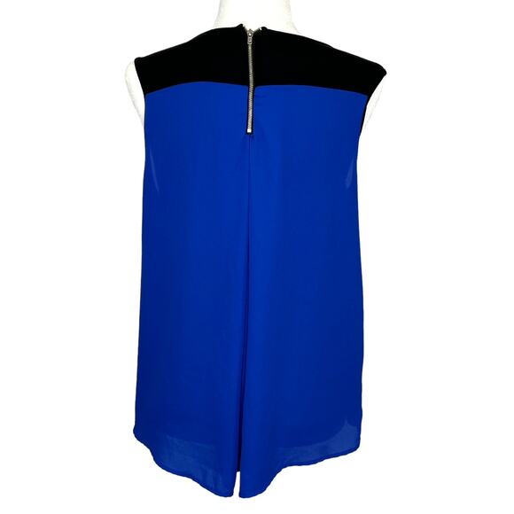 Green Envelope Royal Blue Black Color Block Layered Tank Top - Picture 5 of 9
